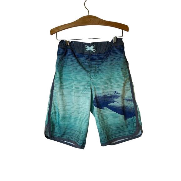 ART CLASS Boy’s Shark Adjustable Waist Swim Trunks / Size: 14 - Picture 1 of 10